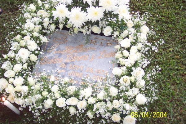 REST IN PEACE
A very fine day of June 4, 2004 at 5pm, visiting Inang in Balanga Shrine Memorial Park in her Babang Luksa 1st Death Anniverssary. Offer a prayers and Ate Dory lead the rosary. 
