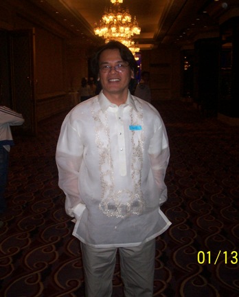 Attending CUEL New Year Party 2006 on a Filipino Costume
