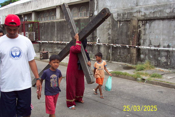 Carrying the Cross is also part of Holy Week Culture in Bataan
