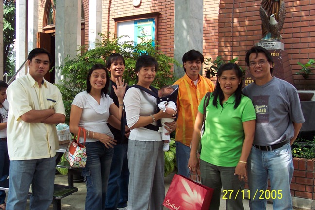 after Sunday Mass at Saint John Church
