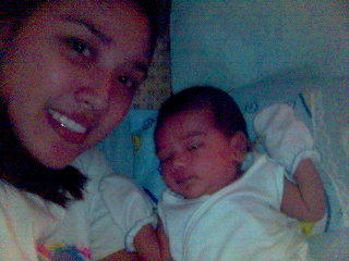 Joreza and her new born son
