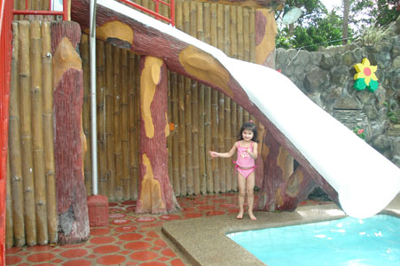 Larah McBean at the pool
