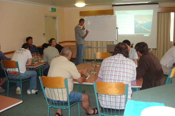 Peter Page (New Project Manager) lecturing staff about Company Safety Value
