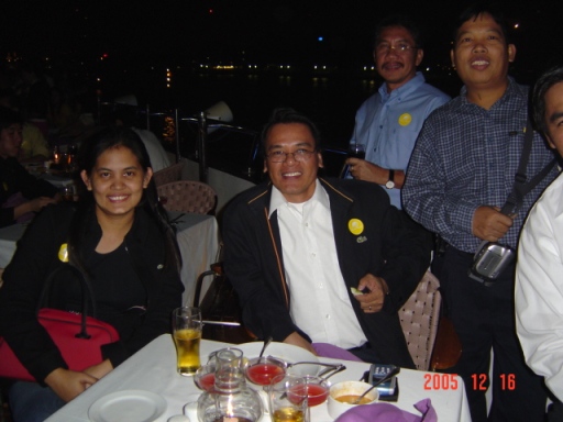 Janet, Romy, John & Me at Grand Pearl Top Deck Boat Dinner
