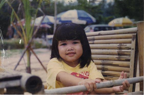 Anna in Payoon Beach Banchang Rayong 1995
